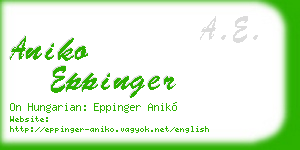 aniko eppinger business card